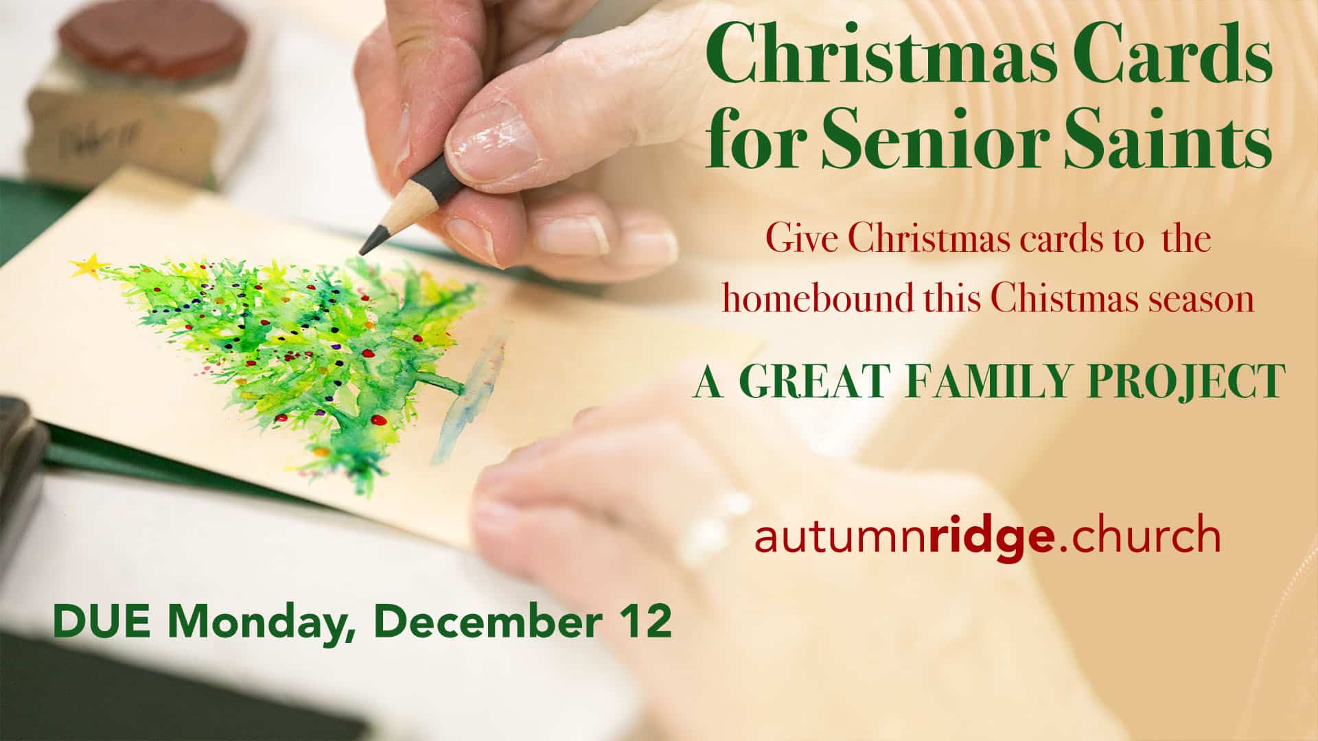 Connect, November 8, 2022: Christmas Cards for Senior Saints